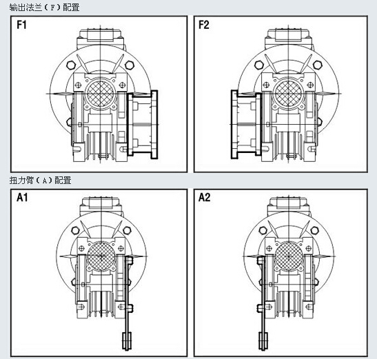 NMRV減速機安裝參數(shù)圖 NMRV減速機安裝參數(shù)圖